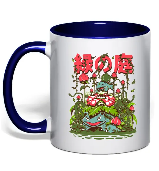 Чашка з кольоровою ручкою Покемони Venusaur Глибокий темно-синій фото