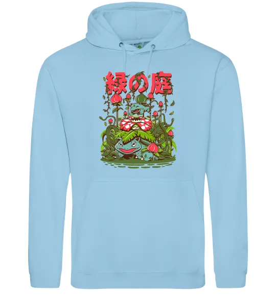 Мужская толстовка (худи) Покемони Venusaur Голубой фото
