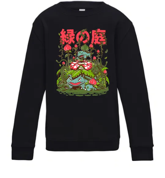 Дитячий світшот Покемони Venusaur Чорний фото