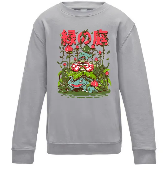 Дитячий світшот Покемони Venusaur Сірий меланж фото