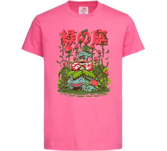Дитяча футболка Покемони Venusaur Яскраво-рожевий фото