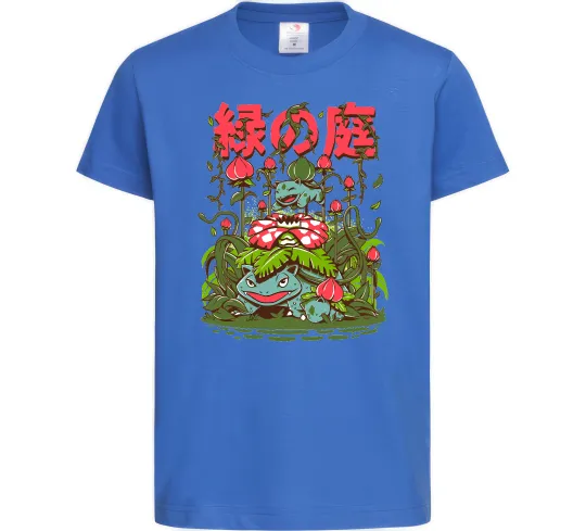Дитяча футболка Покемони Venusaur Яскраво-синій фото