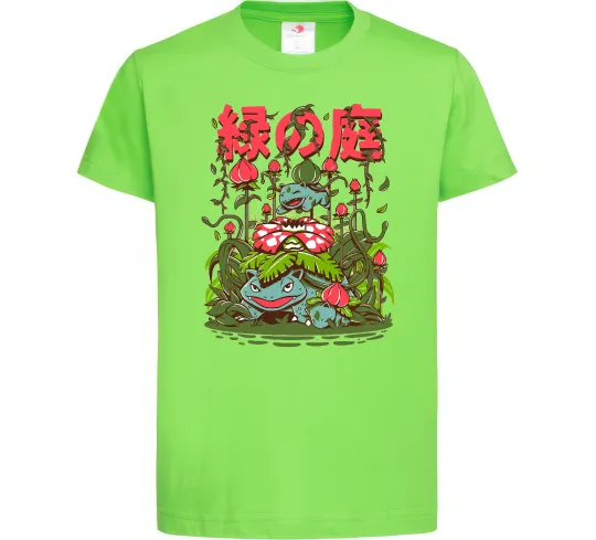 Дитяча футболка Покемони Venusaur Лаймовий фото
