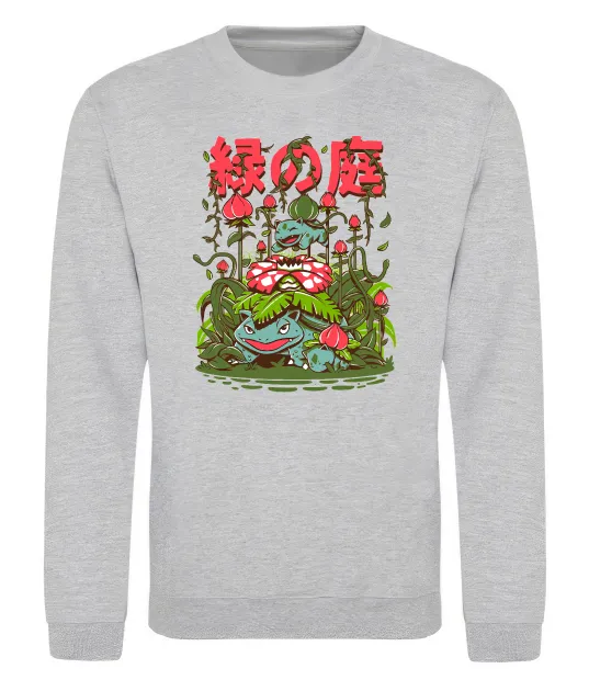 Світшот Покемони Venusaur Сірий меланж фото