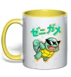 Чашка з кольоровою ручкою Squirtle Лимонний фото