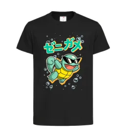 Детская футболка Squirtle Черный фото