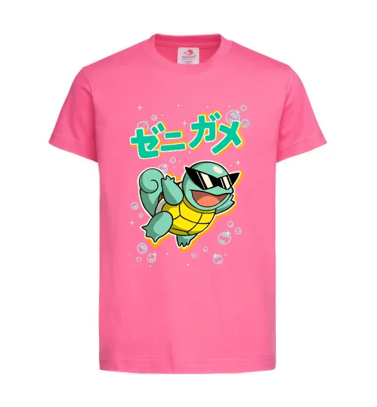 Дитяча футболка Squirtle Яскраво-рожевий фото