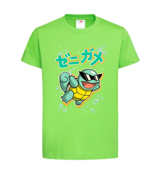 Дитяча футболка Squirtle Лаймовий фото
