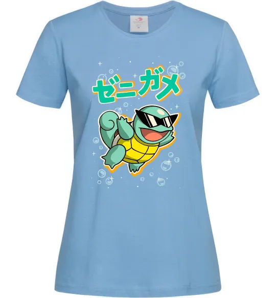Жіноча футболка Squirtle Блакитний фото