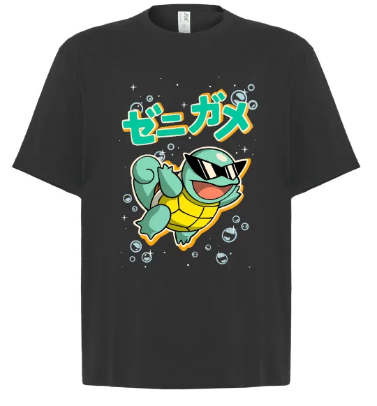 Футболка Оверсайз Squirtle Чорний фото