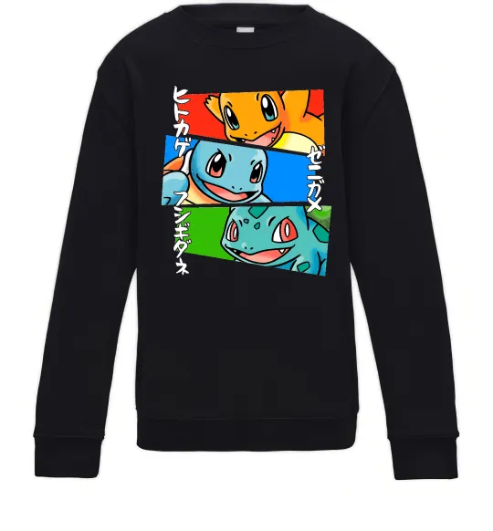 Детский Свитшот Pokemon eyes Черный фото