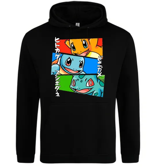 Мужская толстовка (худи) Pokemon eyes Черный фото