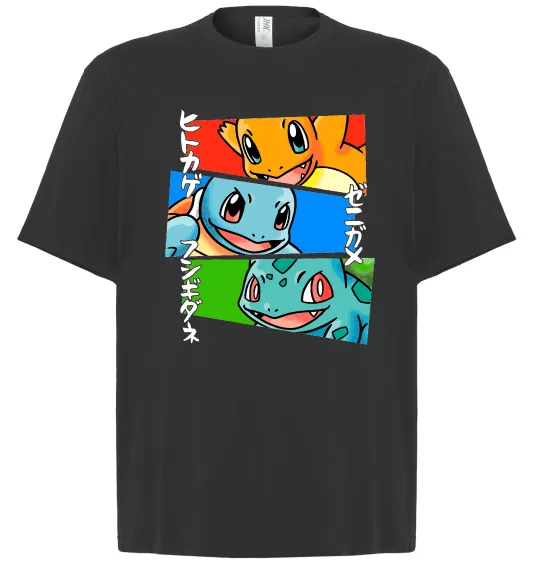 Футболка Оверсайз Pokemon eyes Черный фото