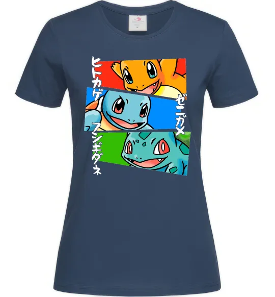 Женская футболка Pokemon eyes Темно-синий фото