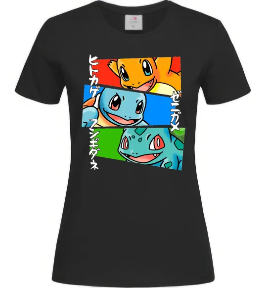 Женская футболка Pokemon eyes Черный фото