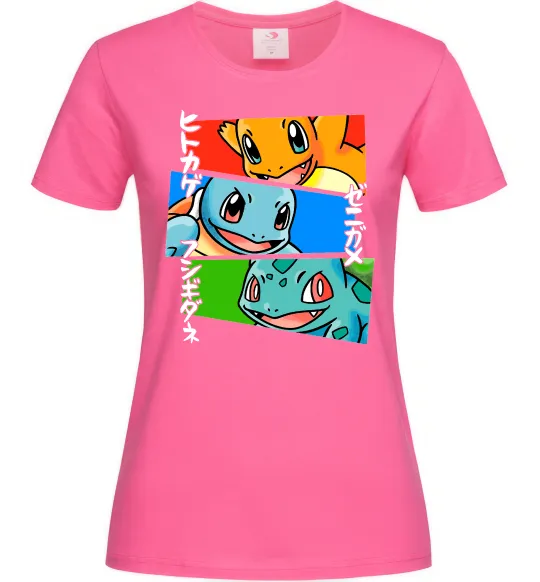 Женская футболка Pokemon eyes Ярко-розовый фото