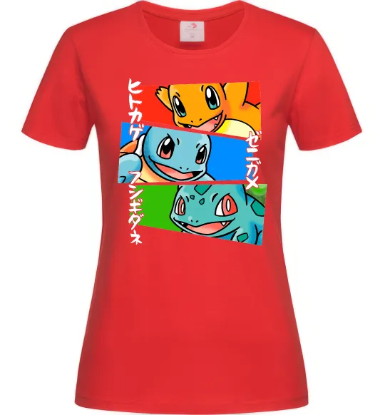 Женская футболка Pokemon eyes Красный фото