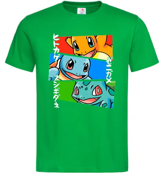 Мужская футболка Pokemon eyes Зеленый фото