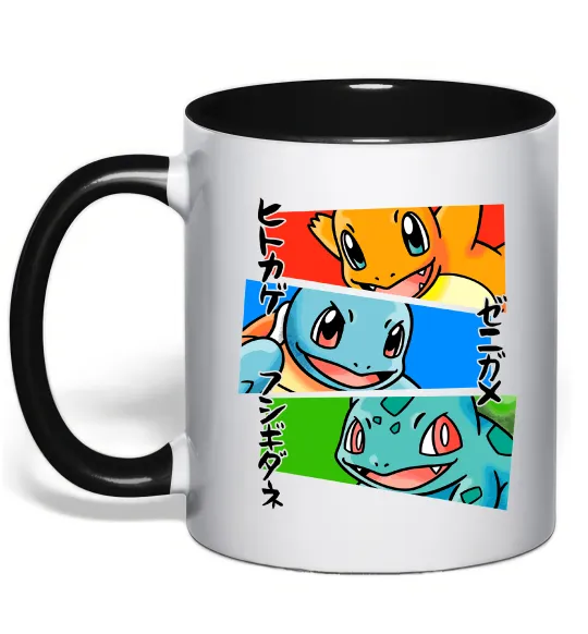 Чашка с цветной ручкой Pokemon eyes Черный фото