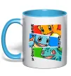Чашка с цветной ручкой Pokemon eyes Голубой Чашка с цветной ручкой Pokemon eyes Голубой фото