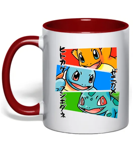 Чашка с цветной ручкой Pokemon eyes Красный фото