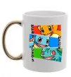 Чашка с цветной ручкой Pokemon eyes Золото Чашка с цветной ручкой Pokemon eyes Золото фото