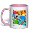 Чашка с цветной ручкой Pokemon eyes Нежно розовый Чашка с цветной ручкой Pokemon eyes Нежно розовый фото