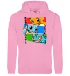 Мужская толстовка (худи) Pokemon eyes Розовый фото