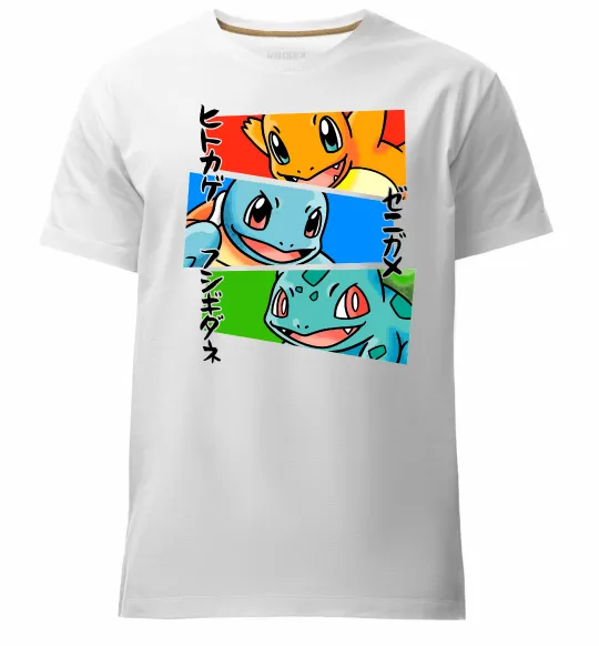 Мужская премиум футболка Pokemon eyes Белый фото