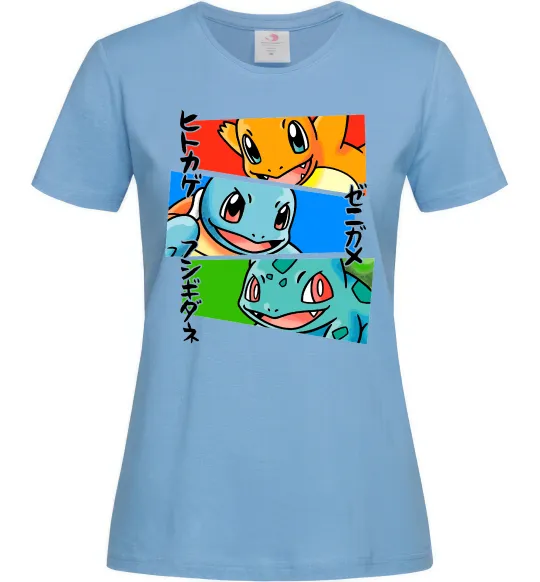 Женская футболка Pokemon eyes Голубой фото