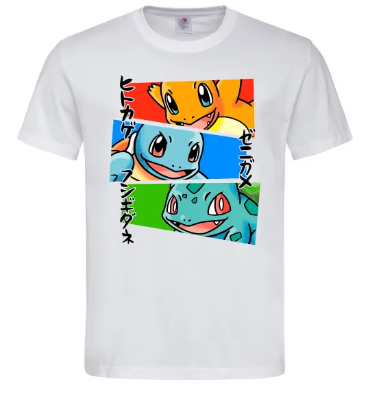 Мужская футболка Pokemon eyes Белый фото