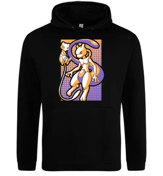 Чоловіча толстовка (худі) Mewtwo pokemon Чорний фото