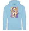 Чоловіча толстовка (худі) Mewtwo pokemon Блакитний фото