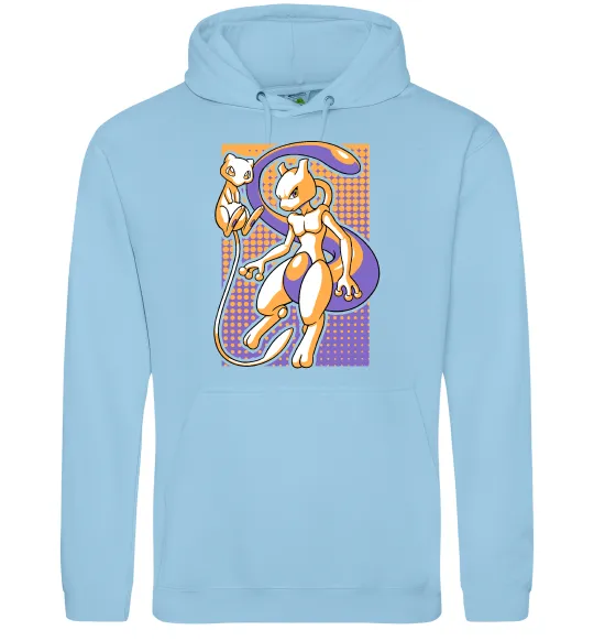 Жіноча толстовка (худі) Mewtwo pokemon Блакитний фото
