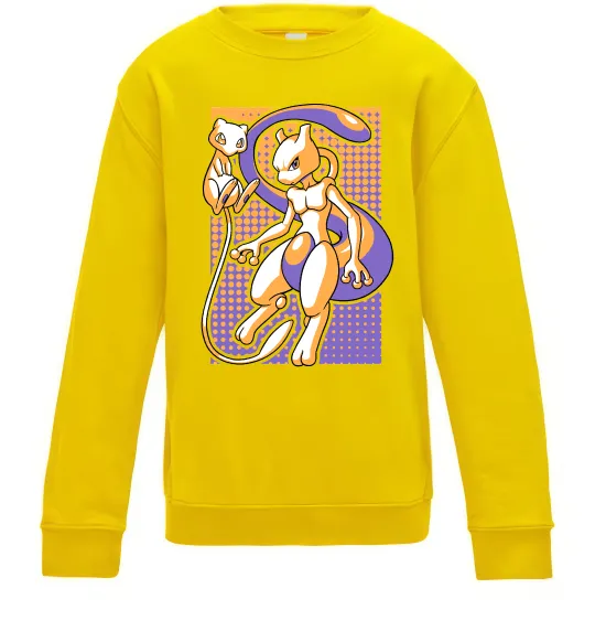 Дитячий світшот Mewtwo pokemon Сонячно жовтий фото