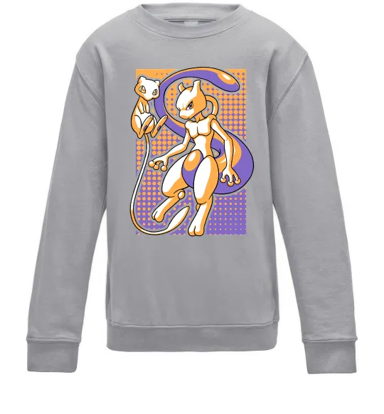 Дитячий світшот Mewtwo pokemon Сірий меланж фото