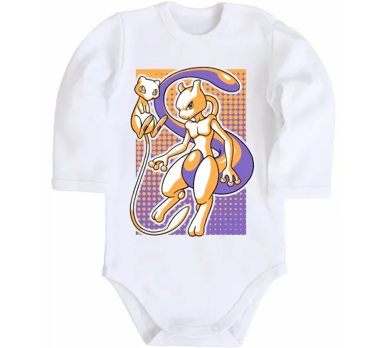 Дитячий бодік Mewtwo pokemon Білий фото