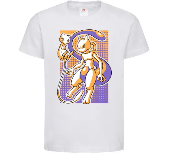 Дитяча футболка Mewtwo pokemon Білий фото