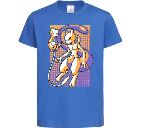 Дитяча футболка Mewtwo pokemon Яскраво-синій фото