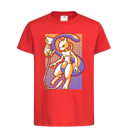 Детская футболка Mewtwo pokemon Красный фото