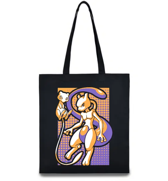 Еко-сумка Mewtwo pokemon Чорний фото