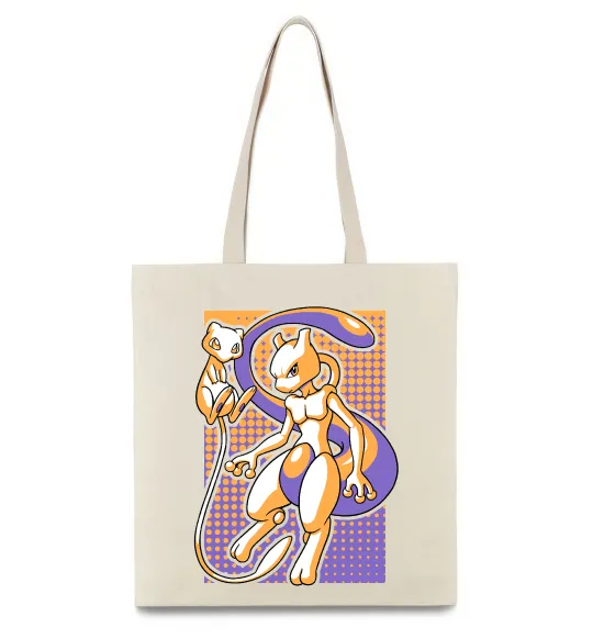 Еко-сумка Mewtwo pokemon Бежевий фото