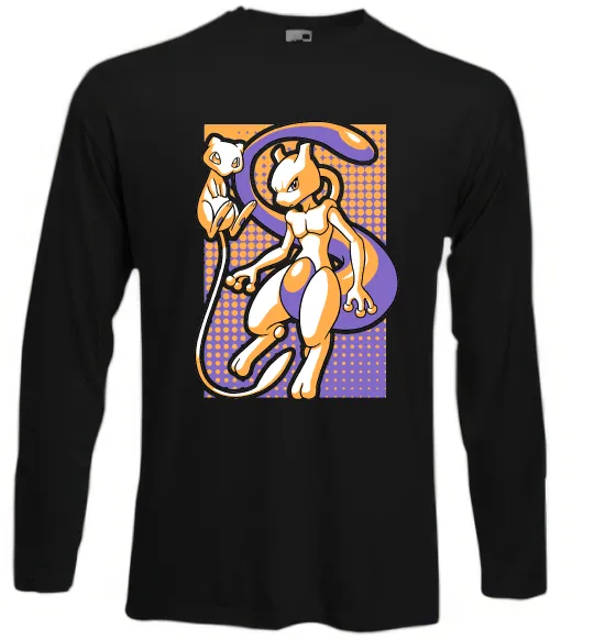 Лонгслів Mewtwo pokemon Чорний фото