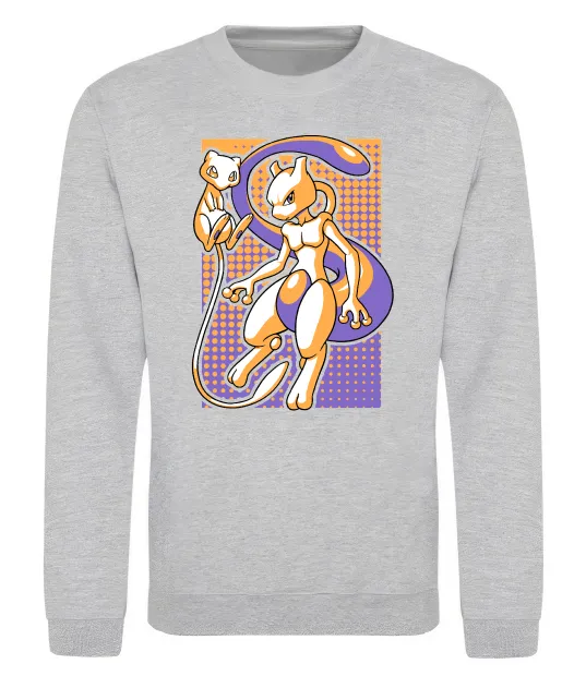 Світшот Mewtwo pokemon Сірий меланж фото