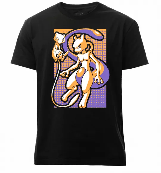 Чоловіча преміум футболка Mewtwo pokemon Чорний фото