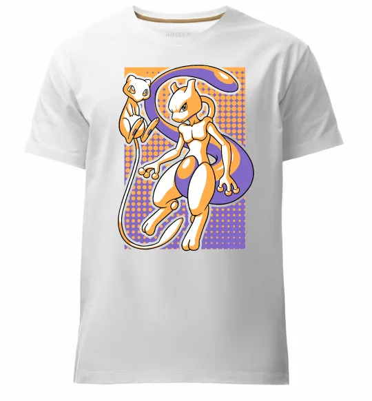 Чоловіча преміум футболка Mewtwo pokemon Білий фото