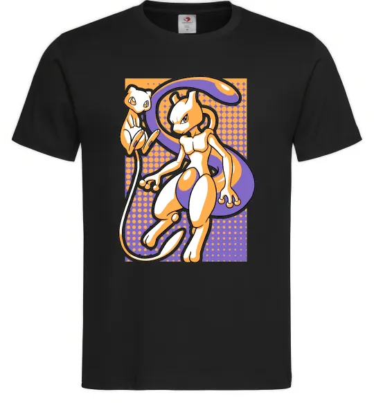 Чоловіча футболка Mewtwo pokemon Чорний фото