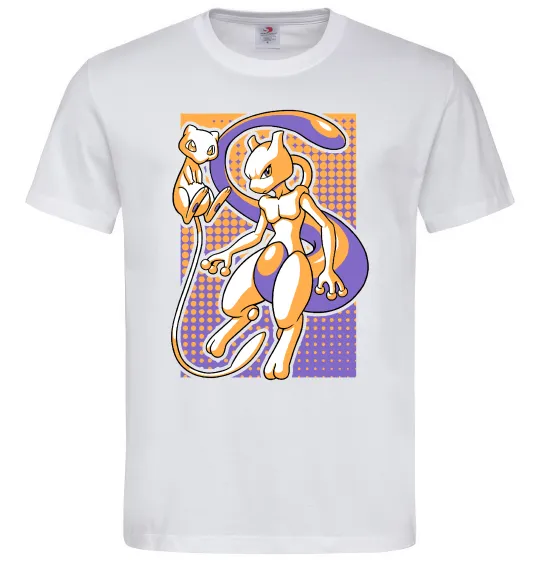 Чоловіча футболка Mewtwo pokemon Білий фото