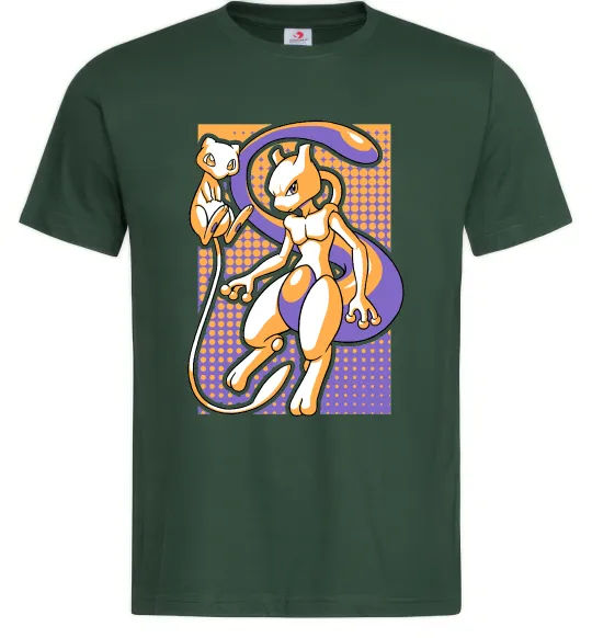 Чоловіча футболка Mewtwo pokemon Темно-зелений фото