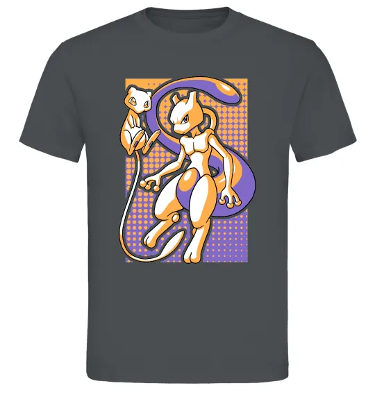 Чоловіча футболка Mewtwo pokemon Графіт фото